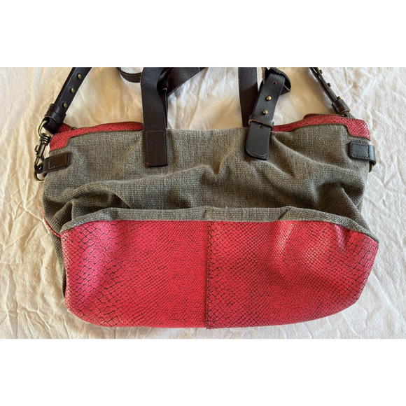 Liebeskind Berline Wool Gray Woven Large Handbag Purse Shoulderbag Leather - Picture 6 of 15